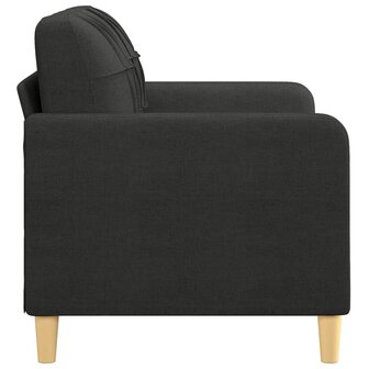 Tweezitsbank 120 cm stof zwart 4