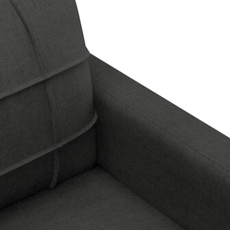 Tweezitsbank 120 cm stof zwart 6