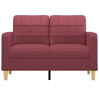 Tweezitsbank 120 cm stof wijnrood 3