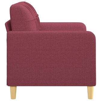 Tweezitsbank 120 cm stof wijnrood 4