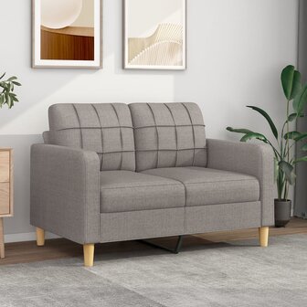 Tweezitsbank 120 cm stof taupe 1