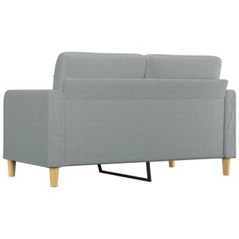Tweezitsbank 140 cm stof lichtgrijs 5