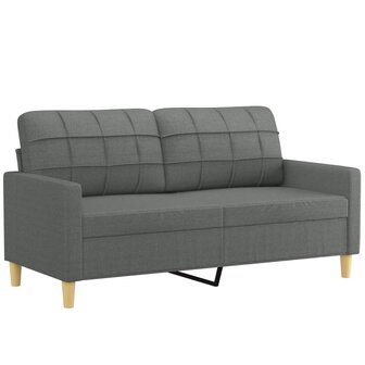 Tweezitsbank 140 cm stof donkergrijs 2