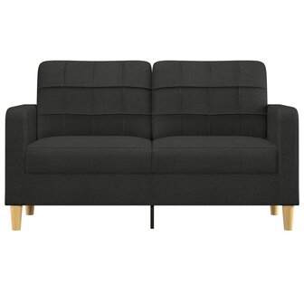 Tweezitsbank 140 cm stof zwart 3