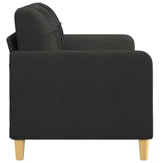 Tweezitsbank 140 cm stof zwart 4