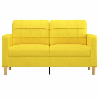 Tweezitsbank 140 cm stof lichtgeel 3