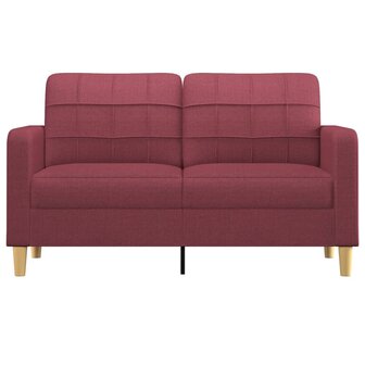 Tweezitsbank 140 cm stof wijnrood 3