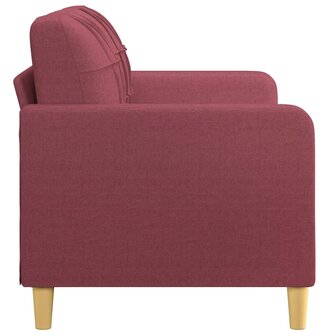Tweezitsbank 140 cm stof wijnrood 4