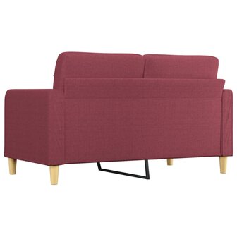 Tweezitsbank 140 cm stof wijnrood 5