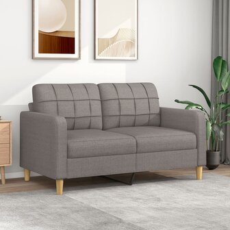 Tweezitsbank 140 cm stof taupe 1