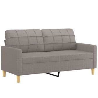Tweezitsbank 140 cm stof taupe 2