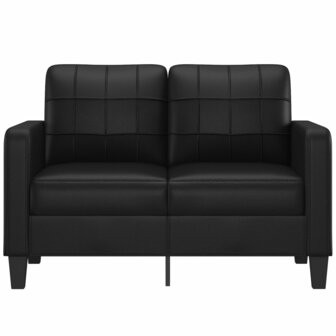 Tweezitsbank 120 cm kunstleer zwart 3