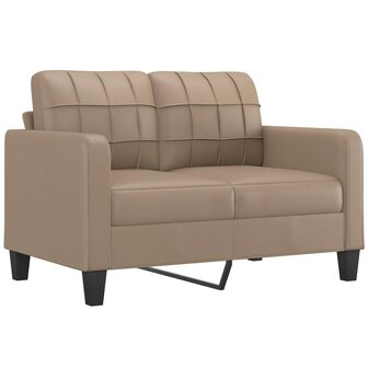 Tweezitsbank 120 cm kunstleer cappuccinokleurig 2