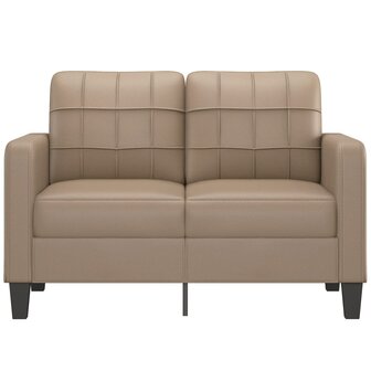 Tweezitsbank 120 cm kunstleer cappuccinokleurig 3
