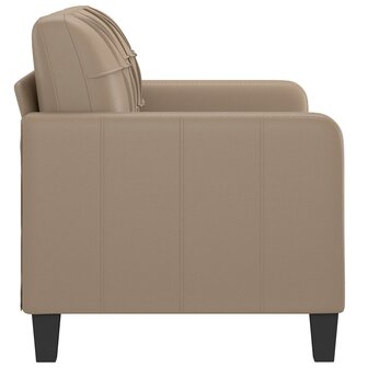 Tweezitsbank 120 cm kunstleer cappuccinokleurig 4