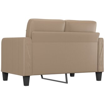 Tweezitsbank 120 cm kunstleer cappuccinokleurig 5