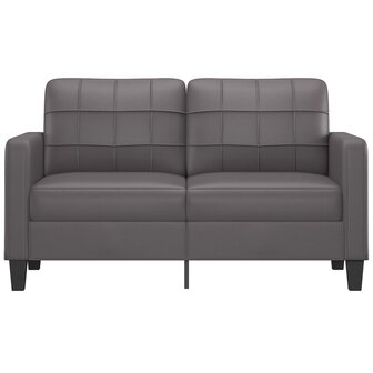 Tweezitsbank 140 cm kunstleer grijs 3