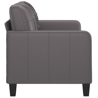 Tweezitsbank 140 cm kunstleer grijs 4