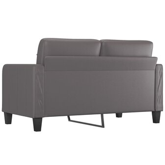 Tweezitsbank 140 cm kunstleer grijs 5