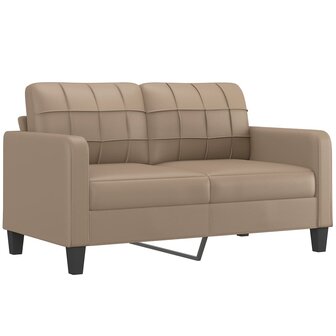 Tweezitsbank 140 cm kunstleer cappuccinokleurig 2