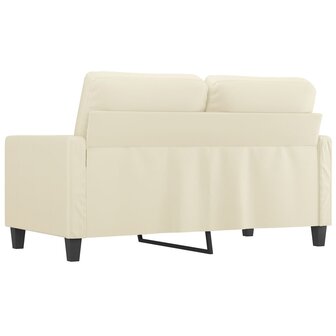 Tweezitsbank 120 cm kunstleer cr&egrave;mekleurig 5