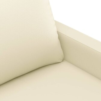 Tweezitsbank 120 cm kunstleer cr&egrave;mekleurig 6