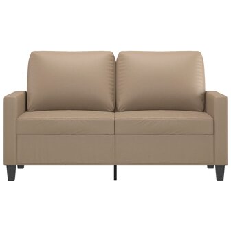 Tweezitsbank 120 cm kunstleer cappuccinokleurig 3