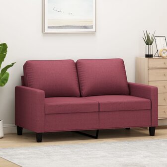 Tweezitsbank 120 cm stof wijnrood 1