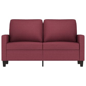 Tweezitsbank 120 cm stof wijnrood 3