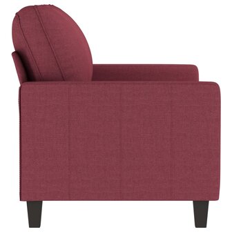 Tweezitsbank 120 cm stof wijnrood 4