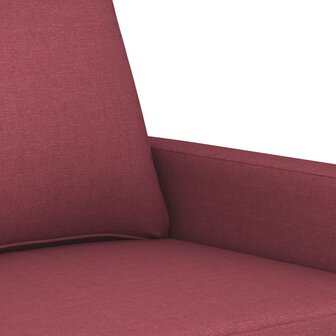Tweezitsbank 120 cm stof wijnrood 6
