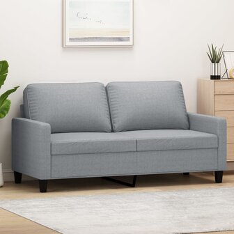 Tweezitsbank 140 cm stof lichtgrijs 1
