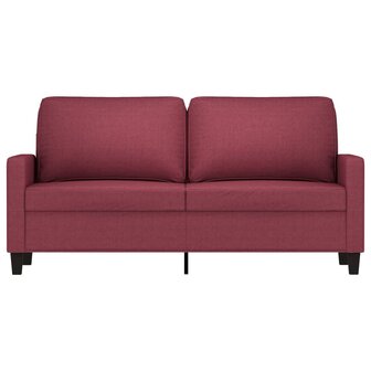 Tweezitsbank 140 cm stof wijnrood 3