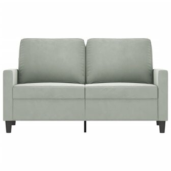 Tweezitsbank 120 cm fluweel lichtgrijs 3