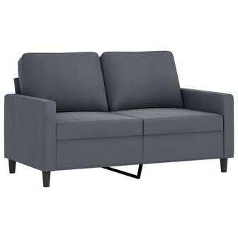 Tweezitsbank 120 cm fluweel donkergrijs 2