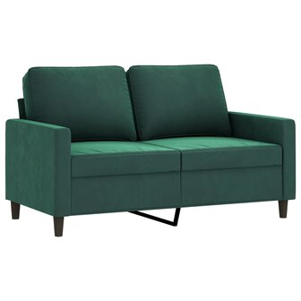 Tweezitsbank 120 cm fluweel donkergroen 2