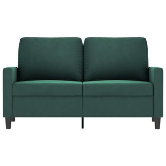 Tweezitsbank 120 cm fluweel donkergroen 3