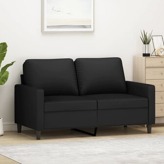 Tweezitsbank 120 cm fluweel zwart 1