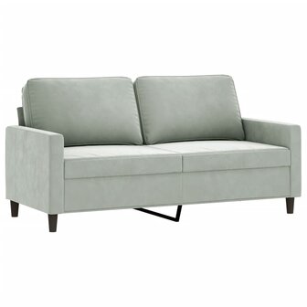 Tweezitsbank 140 cm fluweel lichtgrijs 2