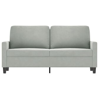 Tweezitsbank 140 cm fluweel lichtgrijs 3