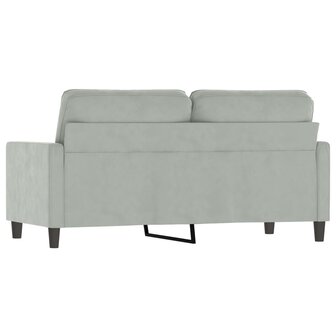 Tweezitsbank 140 cm fluweel lichtgrijs 5