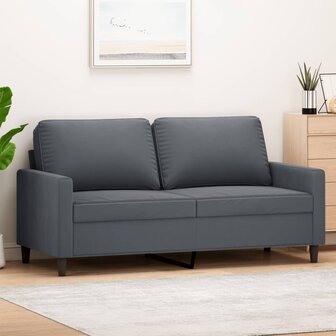 Tweezitsbank 140 cm fluweel donkergrijs 1