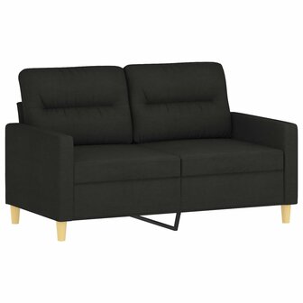 Tweezitsbank 120 cm stof zwart 2