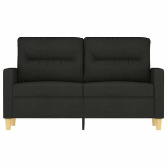 Tweezitsbank 120 cm stof zwart 3