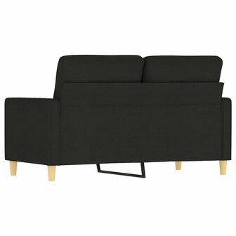 Tweezitsbank 120 cm stof zwart 5