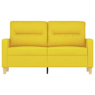 Tweezitsbank 120 cm stof lichtgeel 3