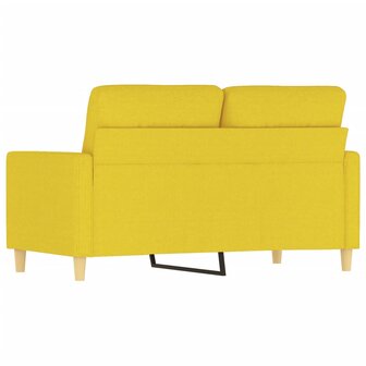 Tweezitsbank 120 cm stof lichtgeel 5