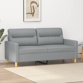Tweezitsbank 140 cm stof lichtgrijs 1