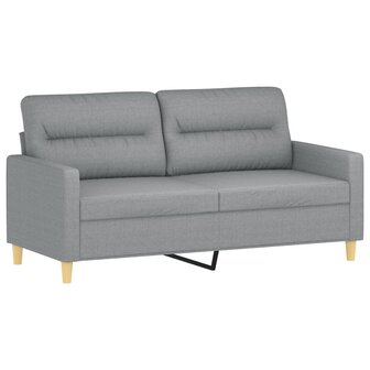 Tweezitsbank 140 cm stof lichtgrijs 2