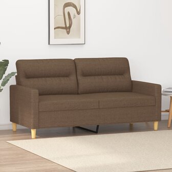 Tweezitsbank 140 cm stof bruin 1